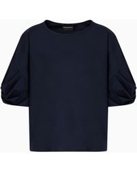 Emporio Armani - Blusa Con Maniche Torchon - Lyst