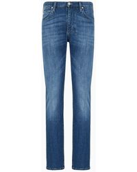 Emporio Armani - J45 Regular-fit Jeans In Melange Twill 10 Oz Comfort Denim - Lyst