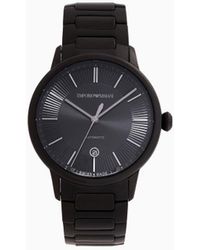 Emporio Armani - Reloj Automático Emporio Ari Swiss De Acero Inoxidable Negro - Lyst