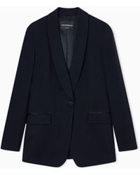 Emporio Armani - Satin Blazer - Lyst