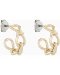 Emporio Armani - Hoop Earrings With Ribbon - Lyst