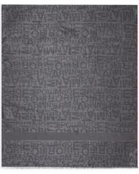 Emporio Armani - Estola En Mezcla De Modal Y Lúrex Con Inscripción En Tejido Jacquard - Lyst