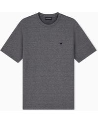 Emporio Armani - Jacquard Jersey Mélange T-Shirt - Lyst