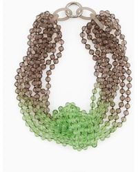 Emporio Armani - Mehrsträngige Halskette Mit Farbverlauf Und Knoten - Lyst