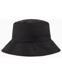 Emporio Armani - Sombrero Cloche De Nailon Con Logotipo Bordado - Lyst