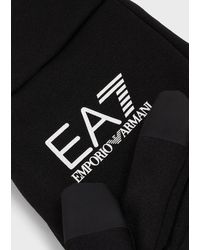 Emporio Armani Gants En Tissu Softshell Avec Logo - Noir