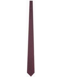 Emporio Armani - Silk Necktie With A Small Geometric Pattern - Lyst