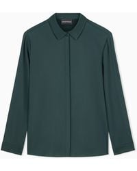 Emporio Armani - Silk Satin Shirt - Lyst