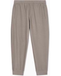 Emporio Armani - Lyocell-Blend Interlock-Jersey Joggers With Jacquard Lettering - Lyst