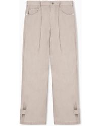 Emporio Armani - J4E Relaxed-Fit Linen Trousers - Lyst