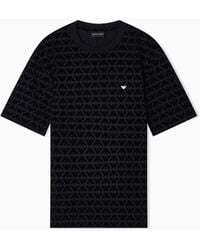 Emporio Armani - Lunar New Year Lyocell-Blend Jersey T-Shirt With Flocked Eagles - Lyst