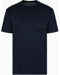 Lyocell-blend jersey T-shirt with Armani Sustainability Values EA