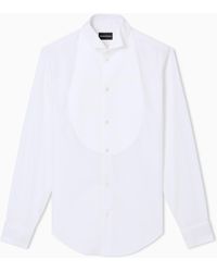 Emporio Armani - Tuxedo Shirt With Plastron - Lyst