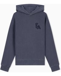 Emporio Armani - Garment-Dyed Jersey Hoodie Boteh Capsule - Lyst