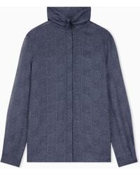 Emporio Armani - Printed Satin Shirt Signature Capsule - Lyst