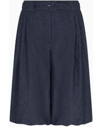 Emporio Armani - Bermuda Con Pinces E Cintura - Lyst