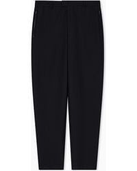 Emporio Armani - Technical Jersey Trousers With 3D-Effect Micro Texture - Lyst