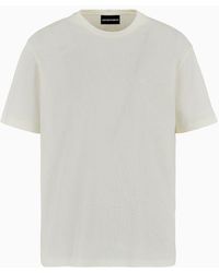 Emporio Armani - T-shirt In Jersey Jacquard - Lyst