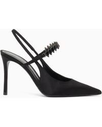 Emporio Armani - Satin Slingback Court Shoes - Lyst