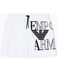 Emporio Armani - Bold Logo Swim Shorts - Lyst