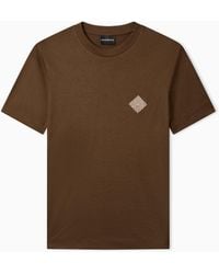 Emporio Armani - Slim-Fit Lyocell-Blend Jersey T-Shirt With Logo Patch - Lyst