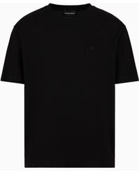 Emporio Armani - T-shirt In Jersey Jacquard - Lyst