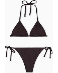 Emporio Armani - Bikini With Padded Triangle Top - Lyst
