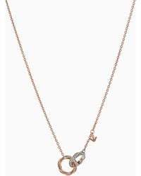 Emporio Armani - Two-Tone Stainless Steel Chain Necklace - Lyst