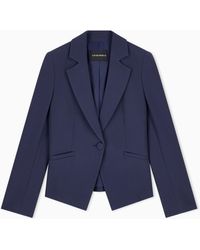 Emporio Armani - Cady Crepe Jacket With Lapels - Lyst