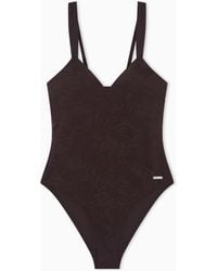 Emporio Armani - Padded One-Piece Swimsuit - Lyst