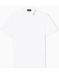 Emporio Armani - Piqué Polo With Embroidered Logo - Lyst