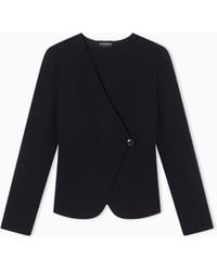 Emporio Armani - Ottoman Jersey Jacket - Lyst