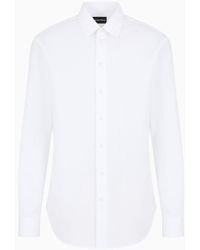 Emporio Armani - Cotton Armure Shirt - Lyst
