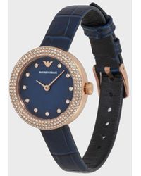 Emporio Armani Relojes Con Pulsera De Piel - Azul