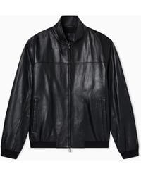 Emporio Armani - Glove-Like Nappa Lambskin Blouson - Lyst