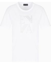 Emporio Armani - Asv Winter Urbanism Capsule Collection Organic-Jersey T-Shirt With Logo Embroidery - Lyst