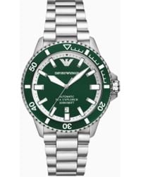 Emporio Armani - Sea Explorer Automatic Stainless Steel Watch - Lyst