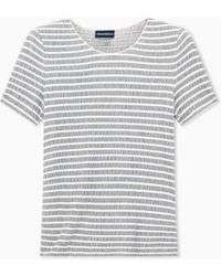 Emporio Armani - Slim-Fit Striped Jacquard Jersey Shirt Signature Capsule - Lyst