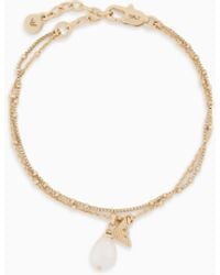 Emporio Armani - Tone Brass Pendant Bracelet - Lyst