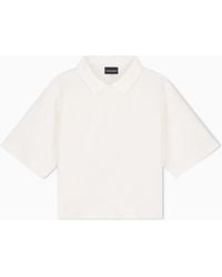 Emporio Armani - Short-Sleeve Shirt With Double Collar And Chevron Pattern - Lyst