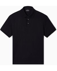 Emporio Armani - Us Exclusive Jacquard Jersey Polo Shirt - Lyst