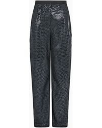 Emporio Armani - Butterfly Tulle Trousers With All-Over Sequins - Lyst