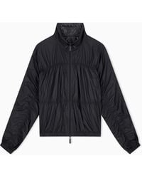 Emporio Armani - Reversible Blouson Jacket With Matte And Shiny Finishes - Lyst
