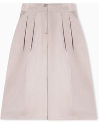 Emporio Armani - Brushed Stretch Cotton Culottes - Lyst