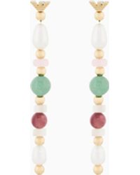 Emporio Armani - Pearl Beaded Drop Earrings - Lyst
