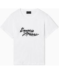 Emporio Armani - Logo Cotton T-Shirt - Lyst