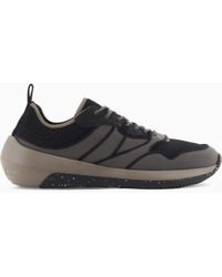 Emporio Armani - Travel Essentials Knit Sneakers - Lyst