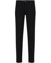 Emporio Armani - J05 Slim-fit Five-pocket Trousers In Canneté Fabric - Lyst