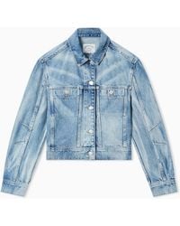 Emporio Armani - Armani Jeans Marbled Denim Jacket - Lyst