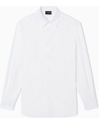 Emporio Armani - Jacquard Shirt With All-Over Lettering - Lyst